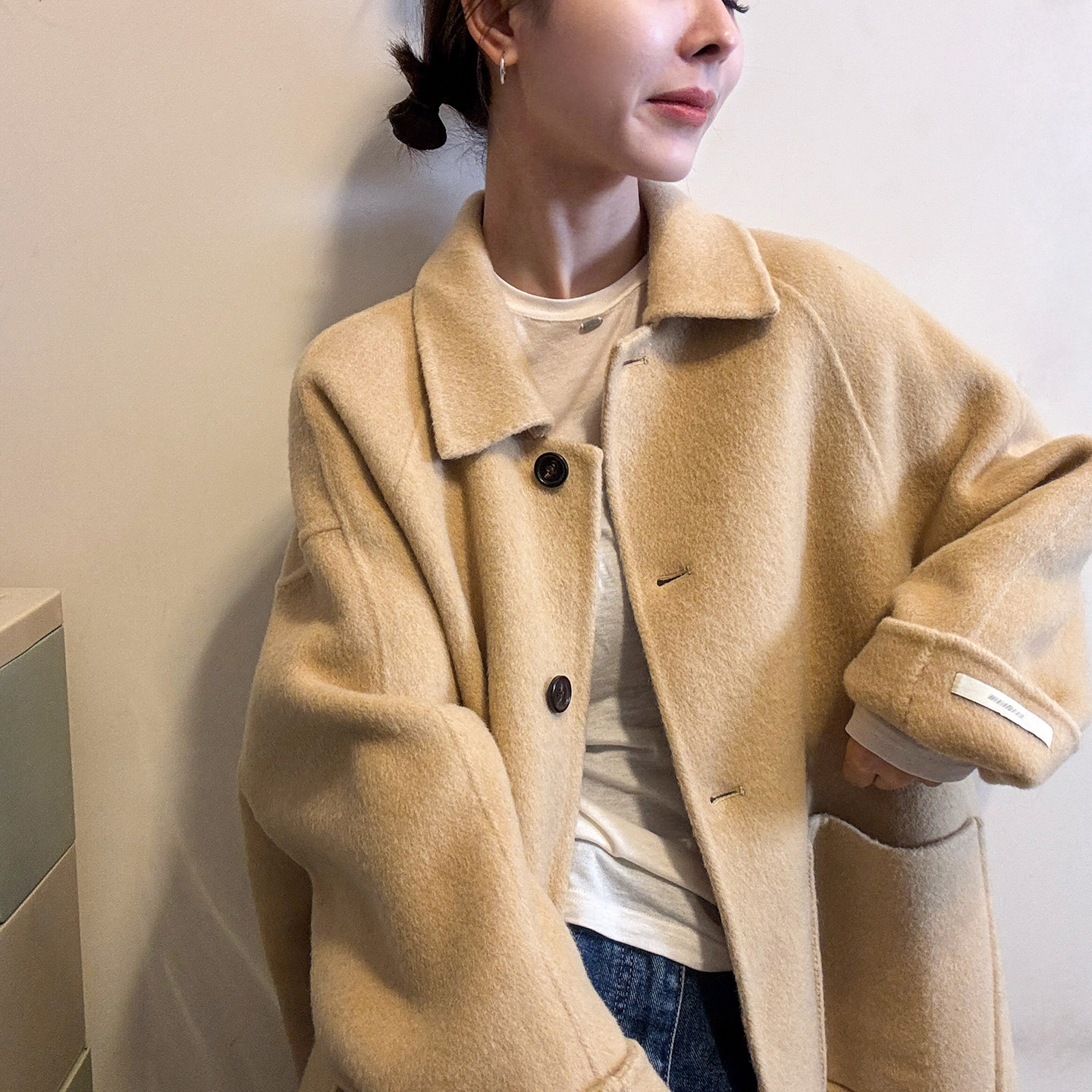 复古翻领双面羊绒大衣女欧洲站2025冬装新款欧货女装羊毛呢外套潮,女装/女士精品,毛呢外套,淘宝优惠券,粉丝福利购,淘宝优惠卷