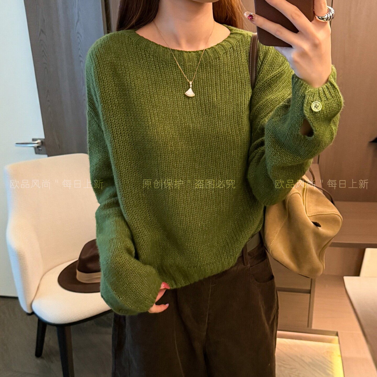 莱赛尔绵羊毛山羊绒针织衫欧洲站
