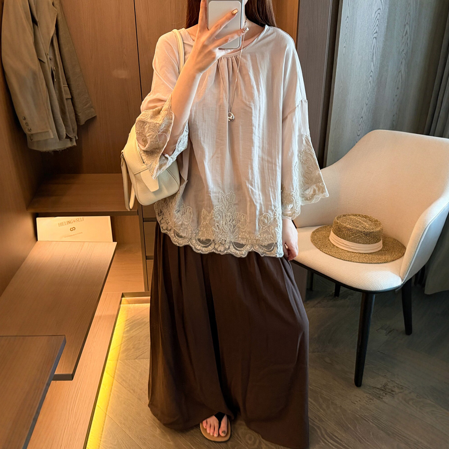 棉麻衬衫阔腿裤两件套装女欧洲站