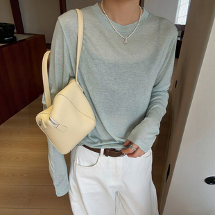 贝壳扣天丝面膜T恤女欧洲站2026春装新款欧货女装防晒打底小衫潮