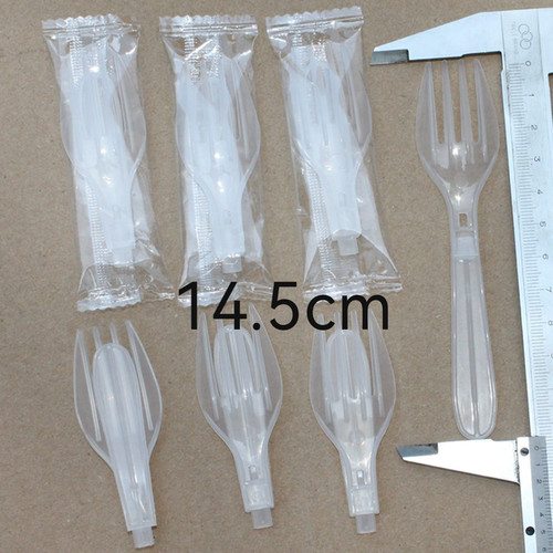 一次性塑料叉子独立包装水果叉食品级透明叉子叉勺套装方便面叉