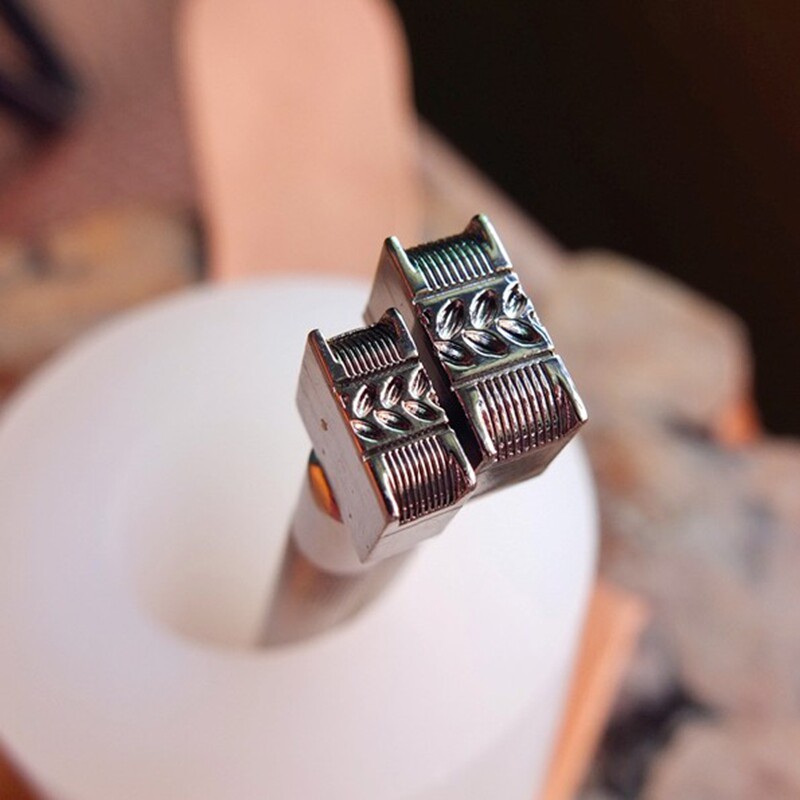 皮雕印花工具 手工DIY新品精雕钢制双绳纹席纹印刻用具 皮艺印刻