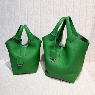 2025新款真皮水桶包时尚头层TC牛皮手提小桶包高端奢华单肩斜挎包