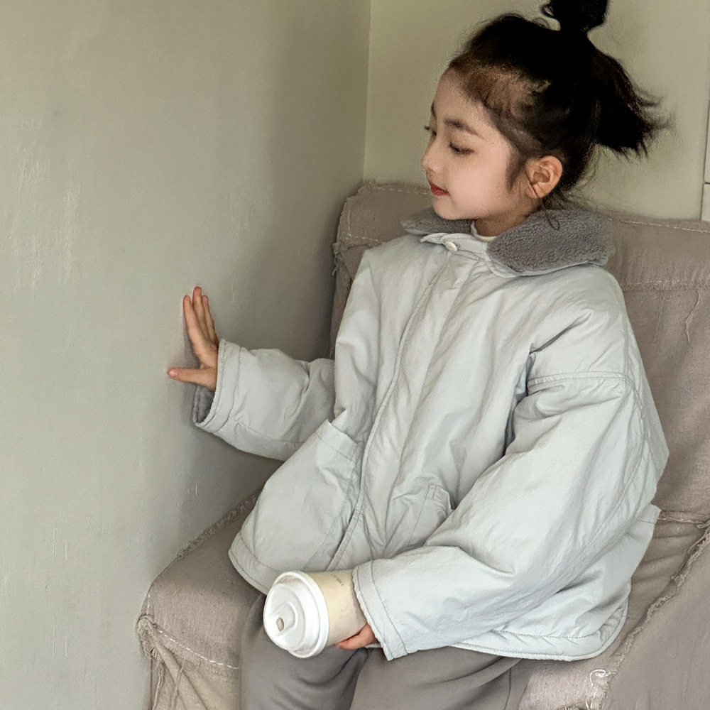 儿童棉衣加厚女童棉服洋气格子童装秋冬季棉袄2025新款中大童外套