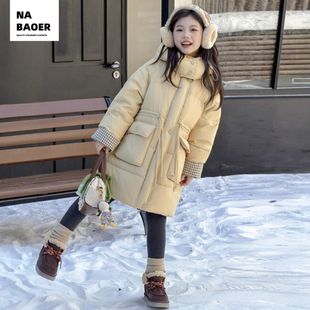 女童羽绒服2025新款冬季儿童90白鸭绒今年流行爆款小女孩冬装外套
