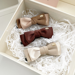 高级感香蕉夹美拉德色系马尾夹竖夹女夹子头饰发饰秋冬蝴蝶结发夹