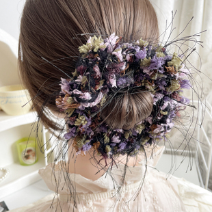 手混线发圈原创手工发饰针织毛线发绳大肠圈编织皮筋毛绒头饰头绳