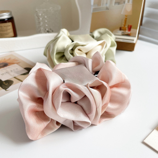 青玉案 原创高级感发饰国风缎面发抓夹后脑勺头饰盘发夹大号头花