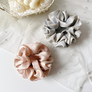 高级感光泽缎面大肠圈三层发圈女低马尾头绳丸子头饰气质温柔发饰