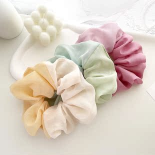 福利款 日系森女发饰复古超大肠发圈女头绳夏日发绳丸子头饰皮筋