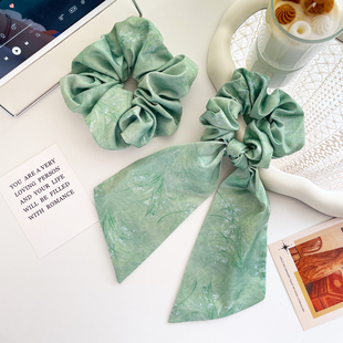 高级感复古大肠圈国风发饰发圈蝴蝶结发绳飘带头绳丸子头饰皮筋女