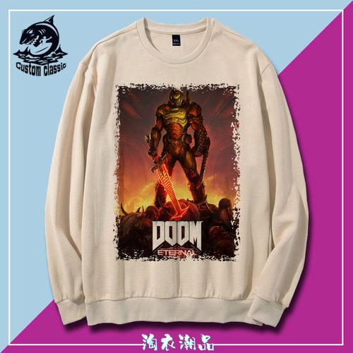 毁灭战士 永恒 Doom Eternal 男潮ins长袖卫衣运动外套头男女春秋