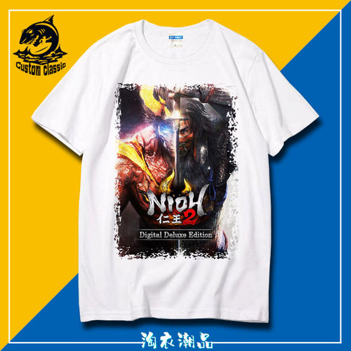 仁王2 Nioh2 木下藤吉郎 服部半藏 威廉 短袖T恤男女运动宽松春夏