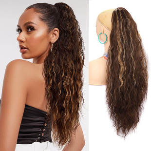 假发马尾超长羊毛卷曲抽绳Drawstring Ponytail Hair Extensions