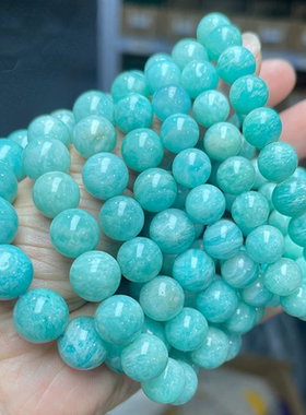 天然天河石手链女莫桑比克老矿料天河石手串女高级显白简约百搭款