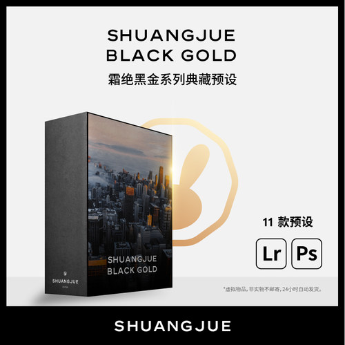 lr预设 霜绝2019黑金城市夜景街拍工业风手机lightroom调色滤镜ps