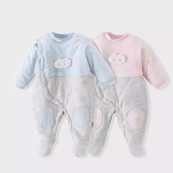 婴幼儿夹棉衣服，舒适柔软保暖
