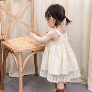 A类婴幼儿夏装女宝宝吊带裙子宽带背心裙小童外出服连衣裙1-2-3岁