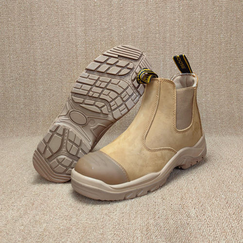 头层牛皮切尔西靴防砸劳保鞋男鞋