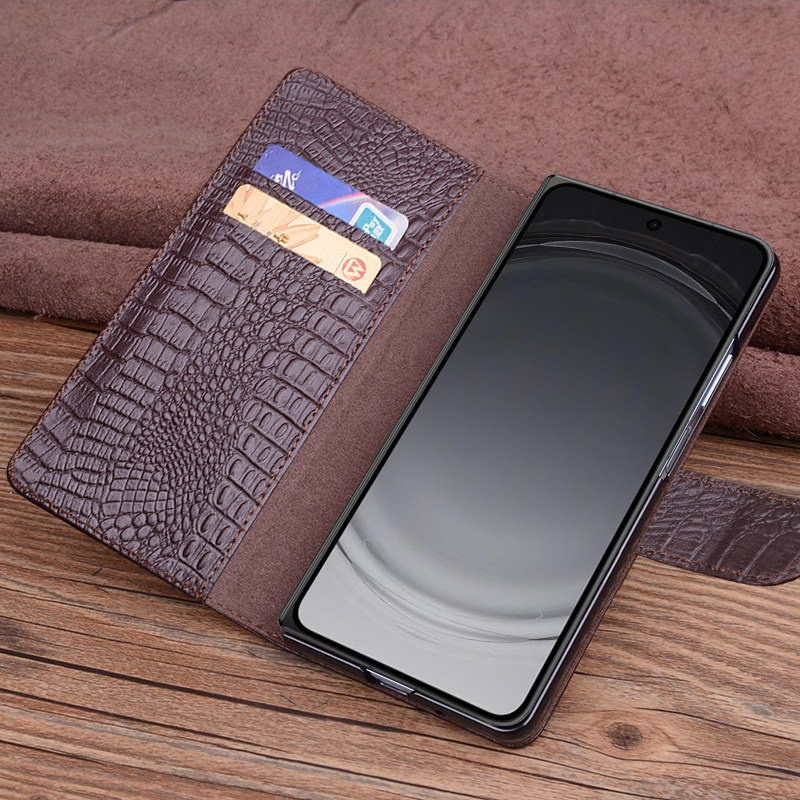 【头层牛皮】真皮适用于vivoXfold6手机壳xfold5折叠屏保护套xfold3pro带磁扣全包翻盖皮套创意可插卡片设计
