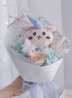 创意小八吉伊花束向日葵玩偶礼物送同学朋友生日女友闺蜜毕业礼物