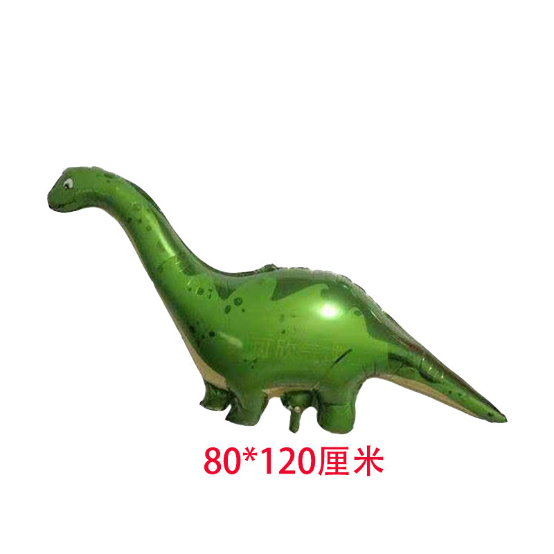卡通创意造型气球儿童太空球飘空气球氦气球铝膜长颈恐龙50个起