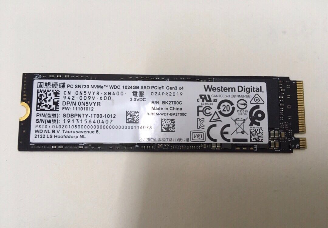 西部数据黑盘SN730 1t 西数WD固态硬盘 ssd笔记本电脑 台式机nvme 电脑硬件/显示器/电脑周边 固态硬盘 原图主图