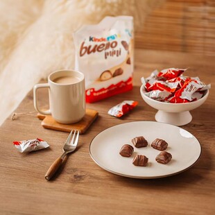 意大利进口零食健达Kinder缤纷乐迷你牛奶榛果威化巧克力108g袋装