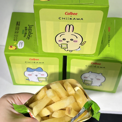 3盒包邮卡乐比Calbee chiikawa吉伊卡哇联名淡盐味薯条蜂蜜味薯片