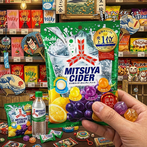 朝日三矢汽水糖混合口味怀旧