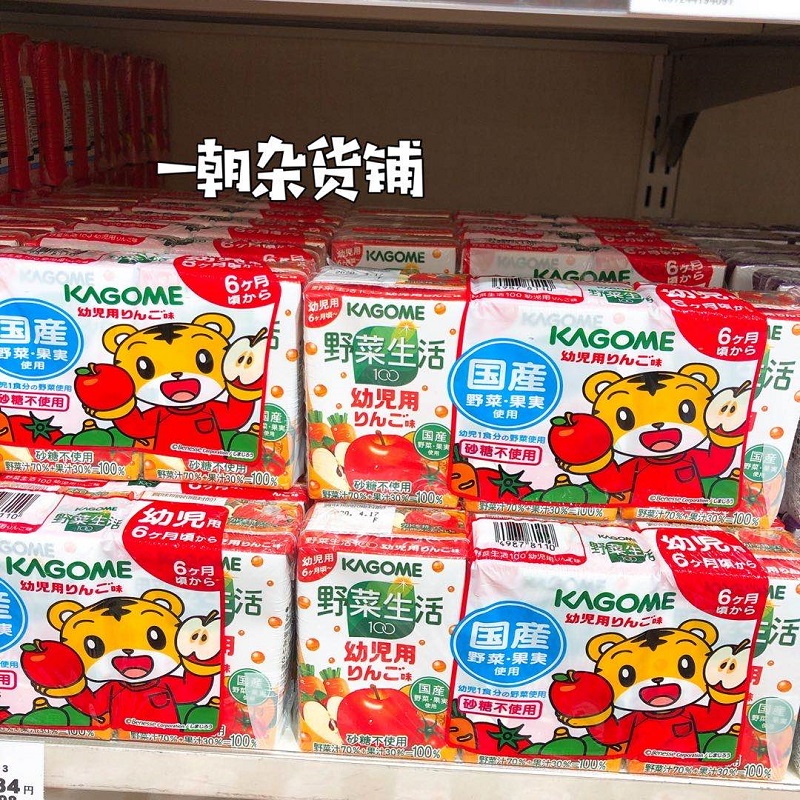 现货日本kagome巧虎用苹果番茄汁