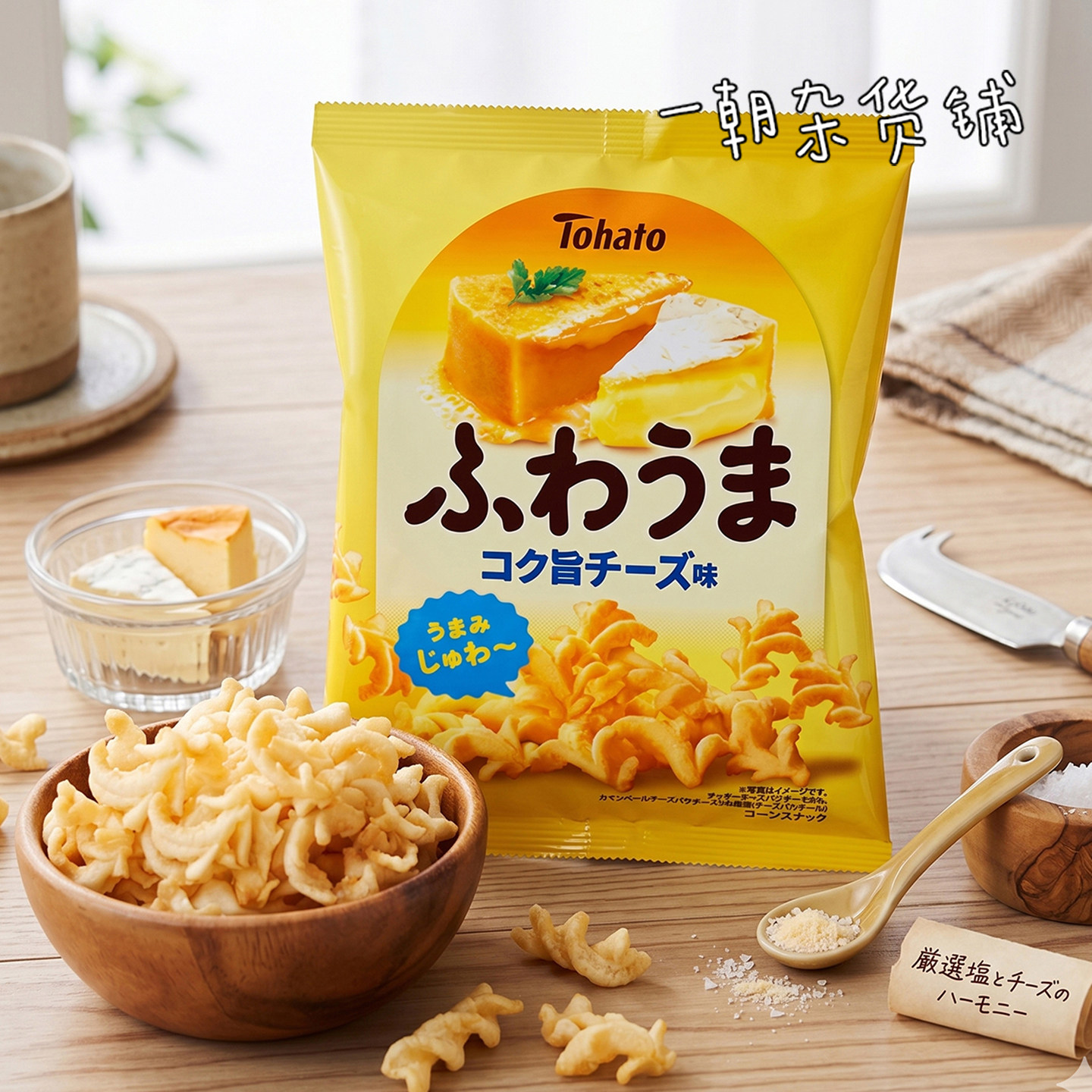 日本期间限定桃哈多Tohato 浓郁醇厚奶酪味酥脆轻盈膨化玉米零食
