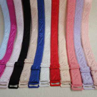 彩色提花bra肩带 胸罩文胸带 1.5cm宽韩版 弹力布印花内衣肩带