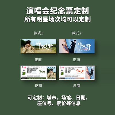 许嵩呼吸之野巡演唱会自印纪念票
