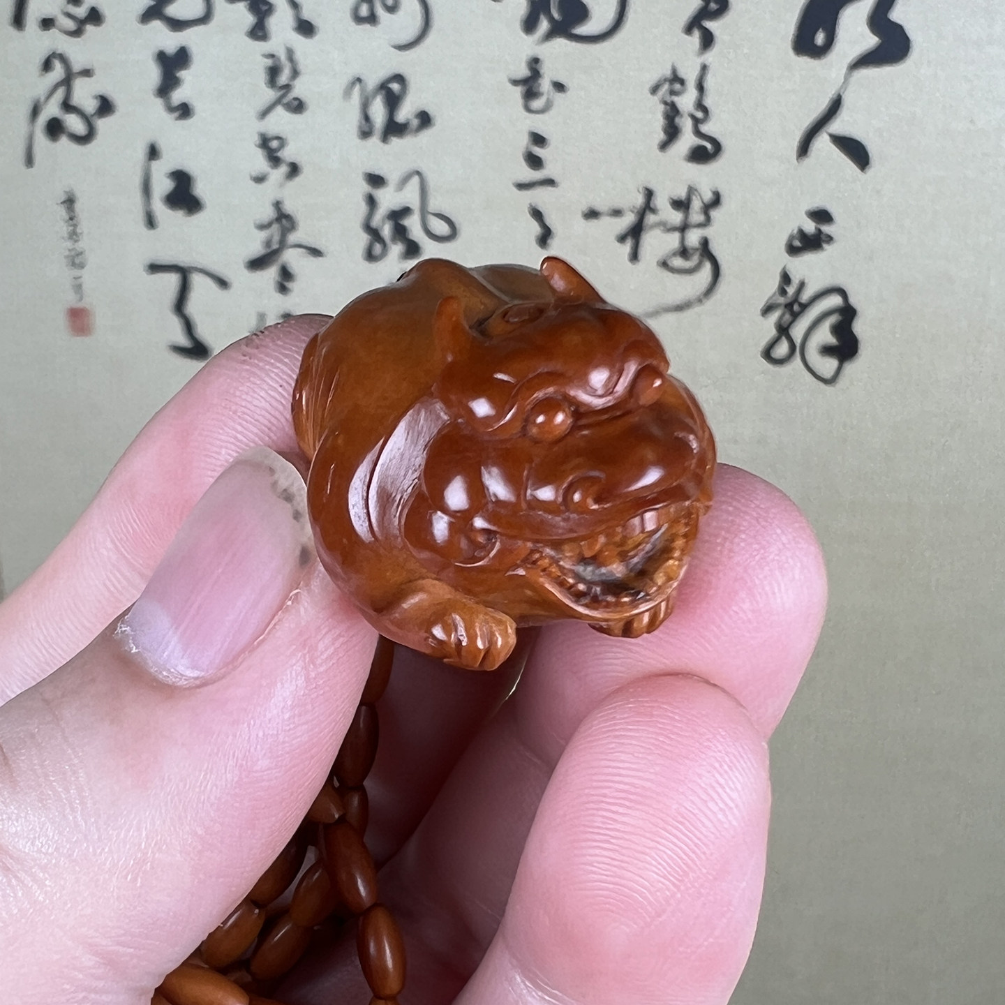【9】纯手工橄榄核雕刻单籽苏工核雕大师帅道富作品