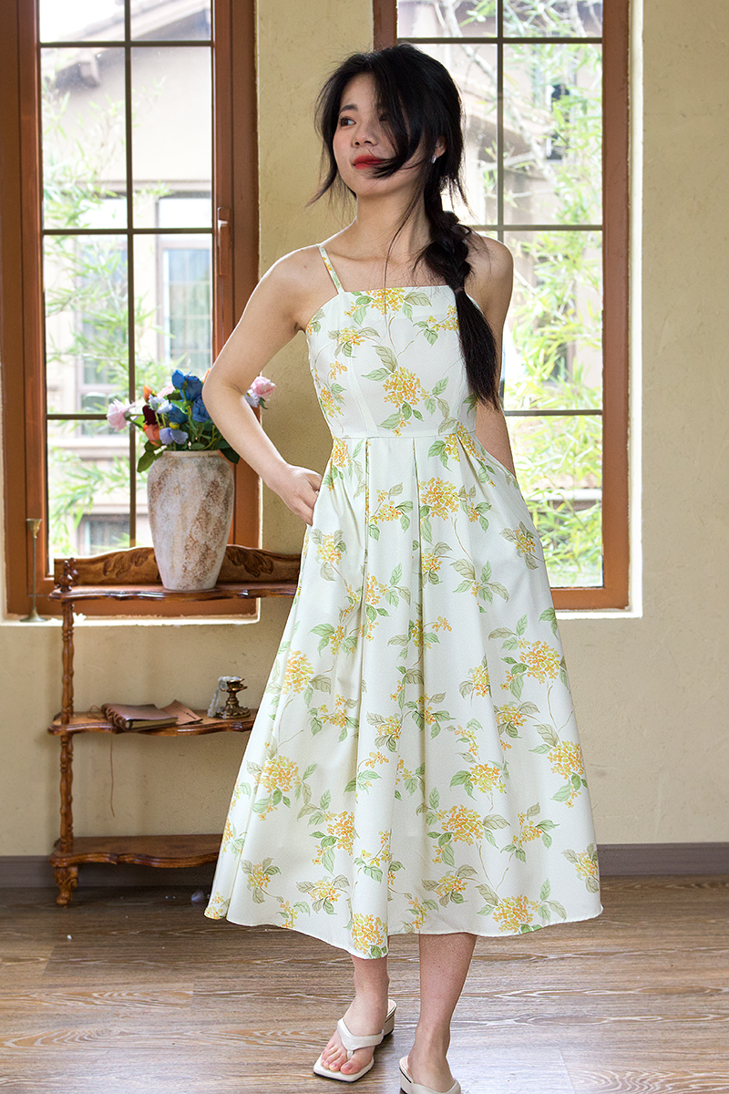 温婉文艺《人间富桂花》吊带裙A