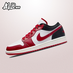 耐克NIKE Air Jordan 1 Low AJ1 白红黑女低帮休闲板鞋DC0774-160