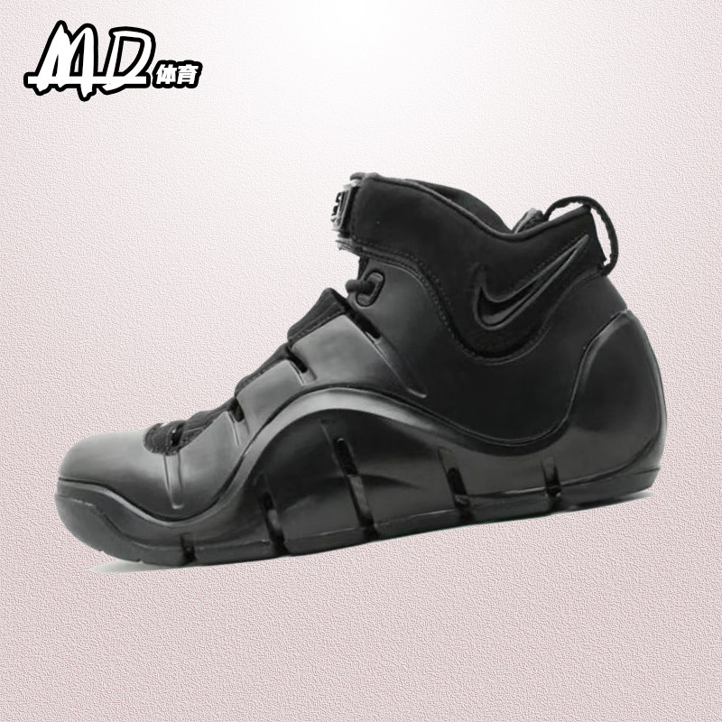 耐克nike lebron 4 詹姆斯4代 黑色耐磨男子低帮篮球鞋fj1597-001