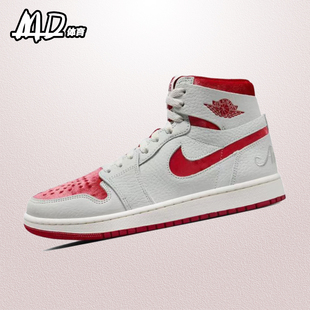 耐克 NIKE Air Jordan 1 AJ1 红白 女款 高帮休闲板鞋 DV1304-106