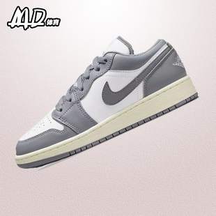耐克NIKE AirJordan 1 Low AJ1复古灰小迪奥低帮女板鞋553560-053