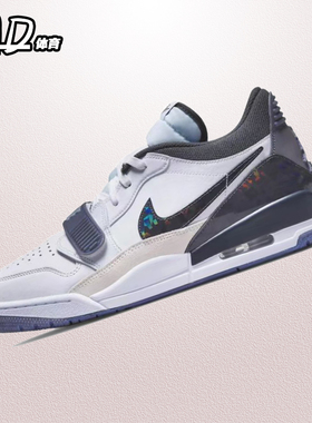 耐克NIKE Air Jordan AJ312黑蓝 东单男子复古低帮板鞋DV1719-100