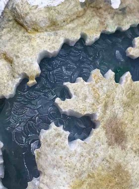 缅甸翡翠冰种特价原石老坑挂件