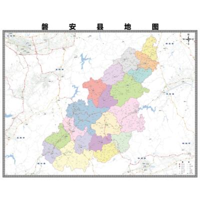 磐安县区市区域县市地图街道分布地区区域图办公室贴图挂图