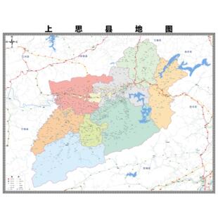 上思县区域县市地图街道分布地区区域图办公室贴图挂图