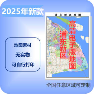 浦东新区电子版地图素材制作定制商业城区县乡镇高清文件
