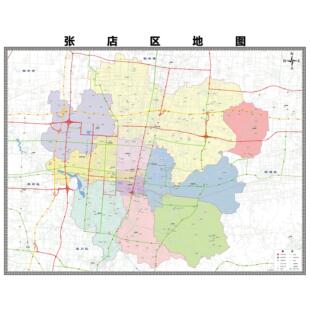 张店区区市区域县市地图街道分布地区区域图办公室贴图挂图