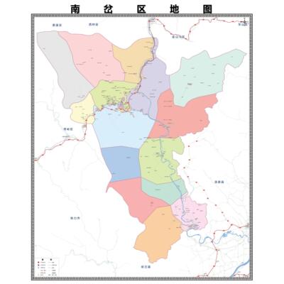 南岔区区域县市地图街道分布地区区域图办公室贴图挂图