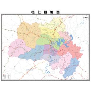 桓仁满族自治县区域县市地图街道分布地区区域图办公室贴图挂图