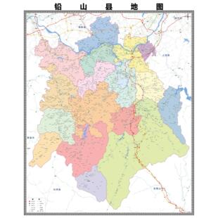 铅山县区域县市地图街道分布地区区域图办公室贴图挂图