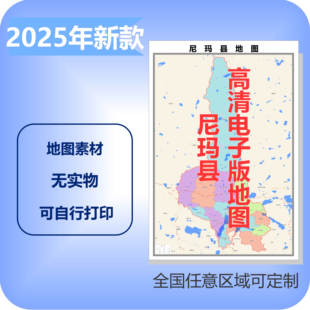尼玛县电子版地图素材制作定制商业城区县乡镇高清文件